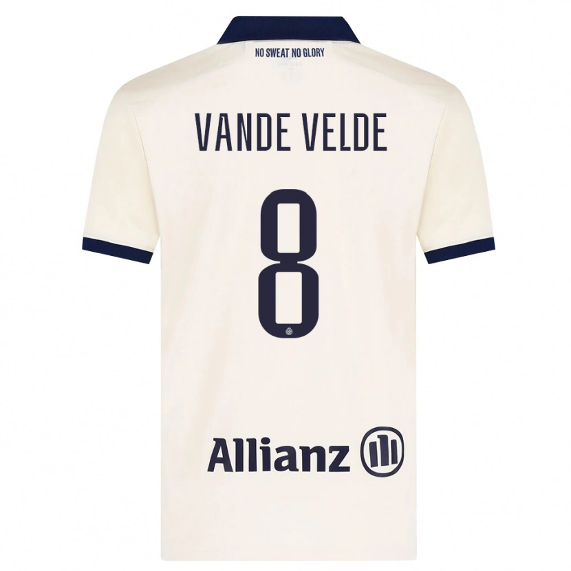 Danxen Herren Chloé Vande Velde #8 Beige Schwarz Auswärtstrikot Trikot 2026/27 T-Shirt Schweiz