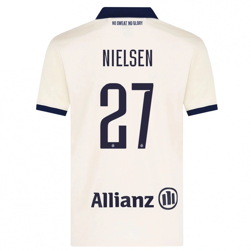 Danxen Herren Casper Nielsen #27 Beige Schwarz Auswärtstrikot Trikot 2026/27 T-Shirt Schweiz