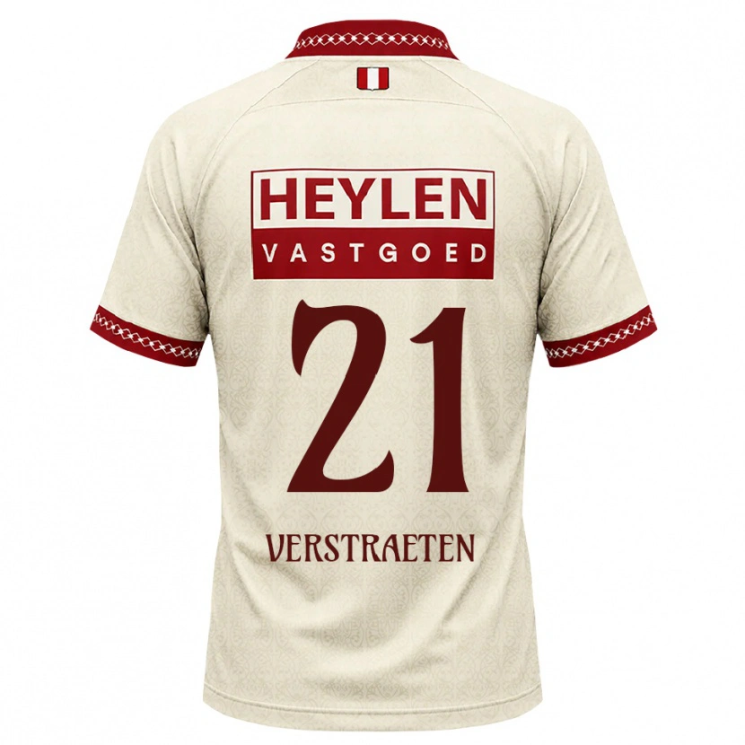 Danxen Herren Andreas Verstraeten #21 Beige Rot Auswärtstrikot Trikot 2026/27 T-Shirt Schweiz
