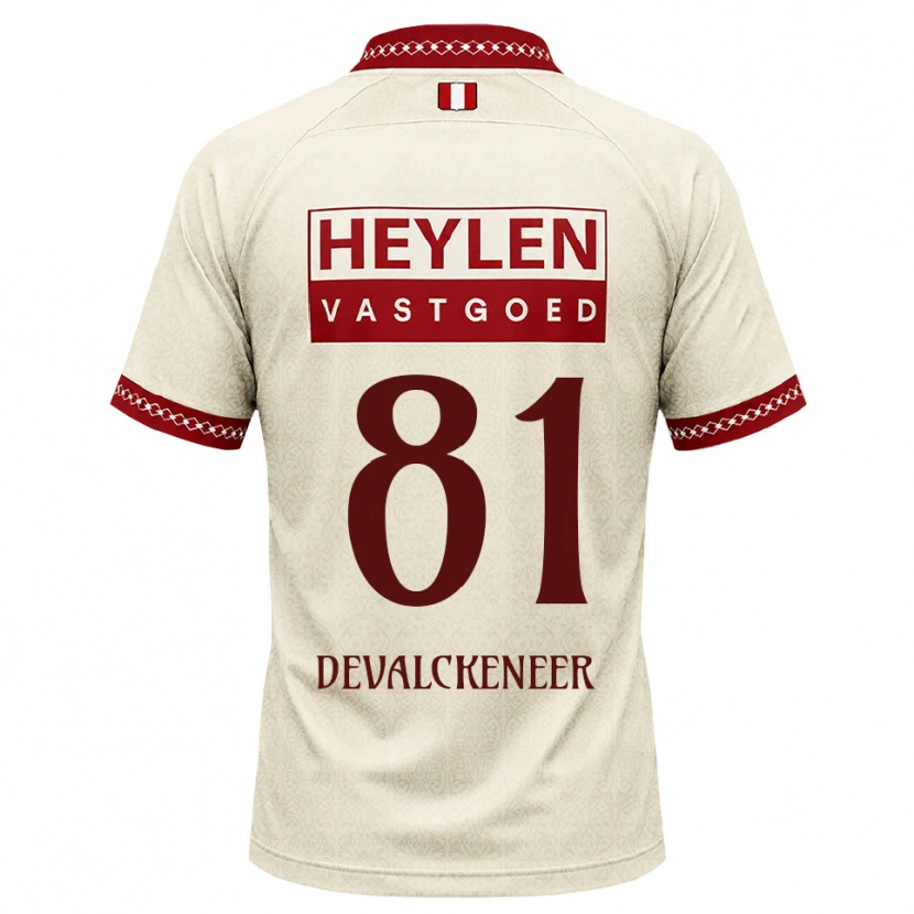 Danxen Herren Niels Devalckeneer #81 Beige Rot Auswärtstrikot Trikot 2026/27 T-Shirt Schweiz