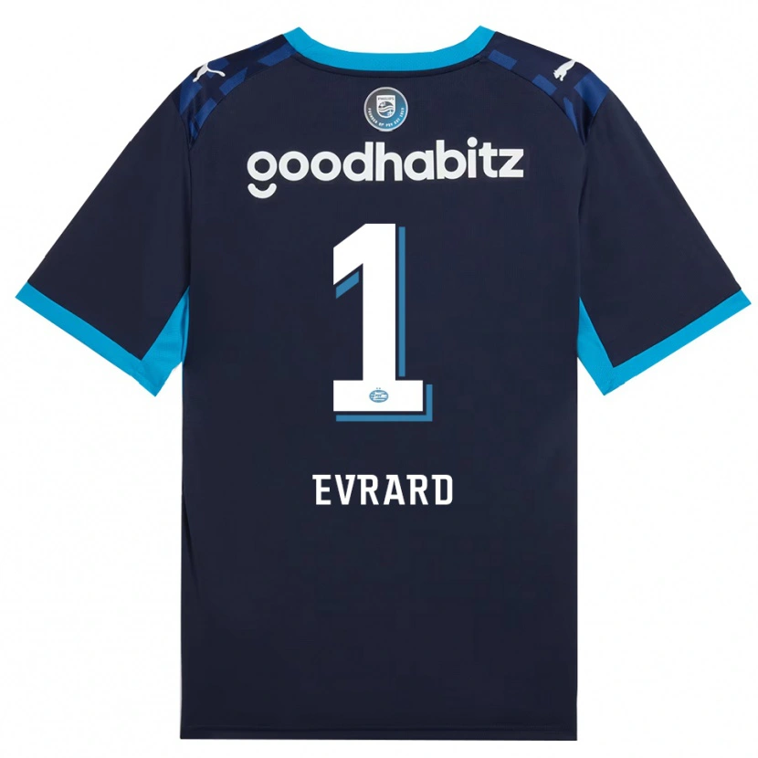 Danxen Herren Nicky Evrard #1 Himmelblau Königlichblau Ausweichtrikot Trikot 2026/27 T-Shirt Schweiz
