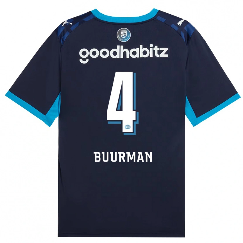 Danxen Herren Veerle Buurman #4 Himmelblau Königlichblau Ausweichtrikot Trikot 2026/27 T-Shirt Schweiz
