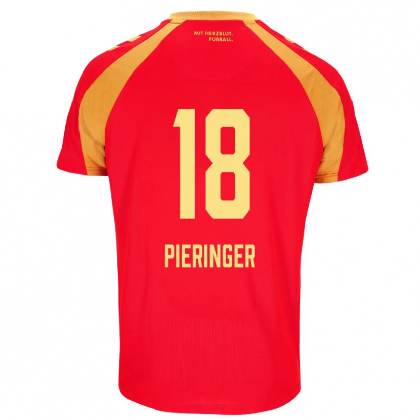 Danxen Herren Marvin Pieringer #18 Rot Orange Schwarz Auswärtstrikot Trikot 2026/27 T-Shirt Schweiz
