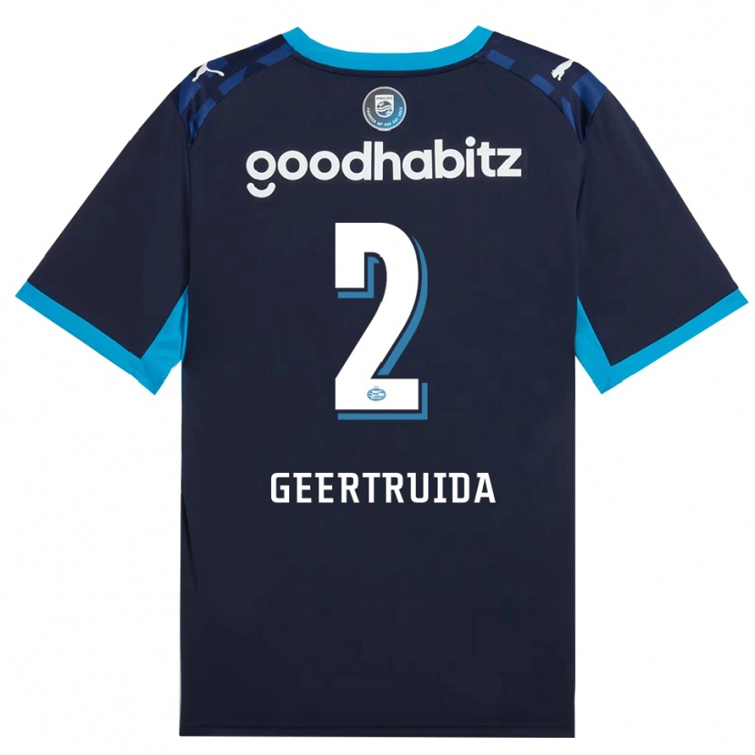 Danxen Herren Lutsharel Geertruida #2 Himmelblau Königlichblau Ausweichtrikot Trikot 2026/27 T-Shirt Schweiz