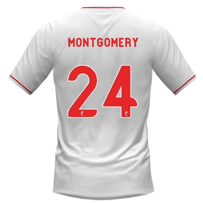 Danxen Damen Adam Montgomery #24 Weiß Rot Auswärtstrikot Trikot 2026/27 T-Shirt Schweiz
