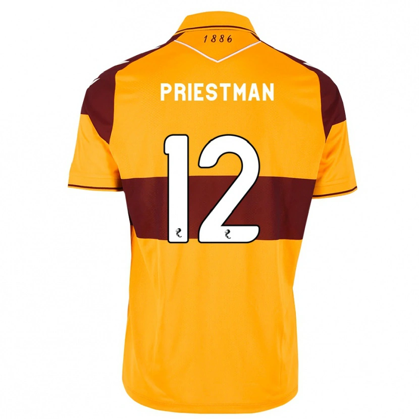 Danxen Damen Oscar Priestman #12 Maroon Orange Heimtrikot Trikot 2026/27 T-Shirt Schweiz