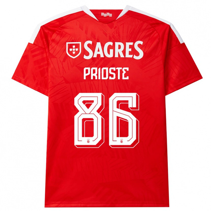 Danxen Damen Diogo Prioste #86 Rot Weiß Gelb Heimtrikot Trikot 2026/27 T-Shirt Schweiz
