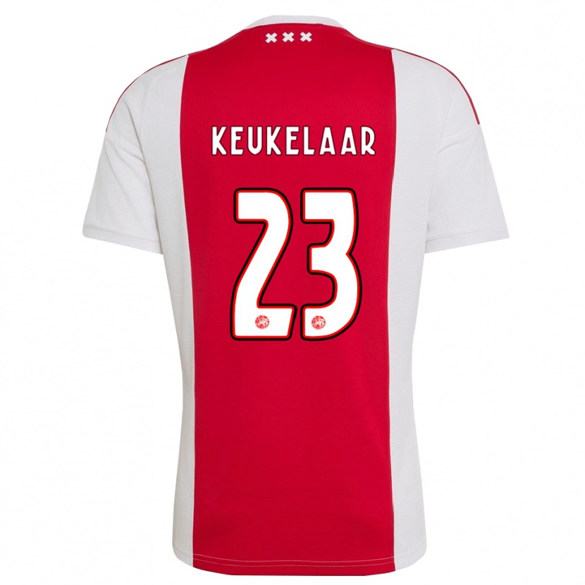 Danxen Damen Lotte Keukelaar #23 Rot Weiß Gelb Heimtrikot Trikot 2026/27 T-Shirt Schweiz