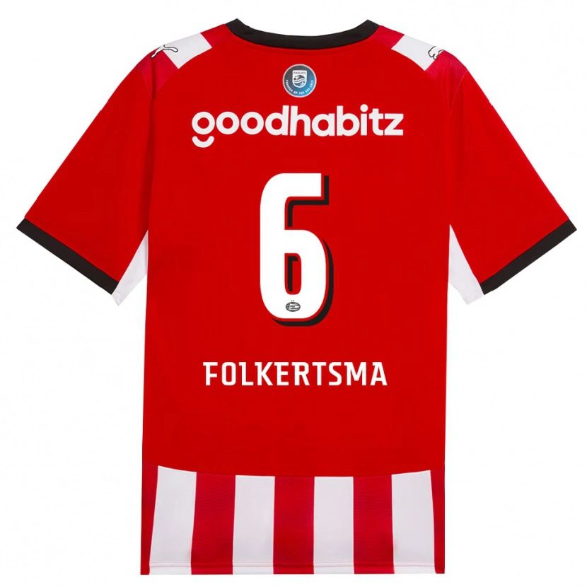 Danxen Damen Sisca Folkertsma #6 Rot Weiß Schwarz Heimtrikot Trikot 2026/27 T-Shirt Schweiz