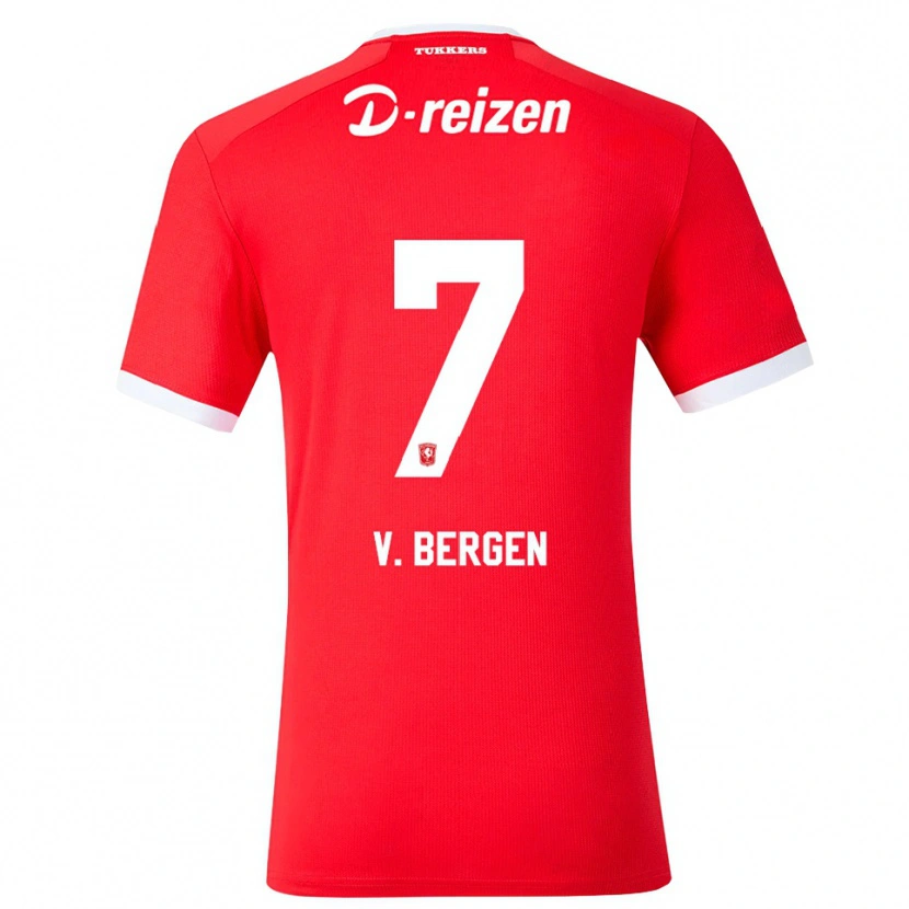 Danxen Damen Mitchell Van Bergen #7 Rot Weiß Heimtrikot Trikot 2026/27 T-Shirt Schweiz