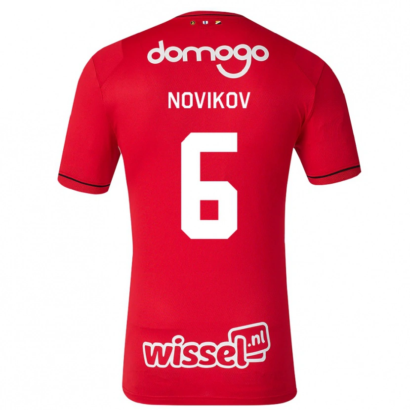 Danxen Damen Serge Novikov #6 Rot Weiß Schwarz Heimtrikot Trikot 2026/27 T-Shirt Schweiz