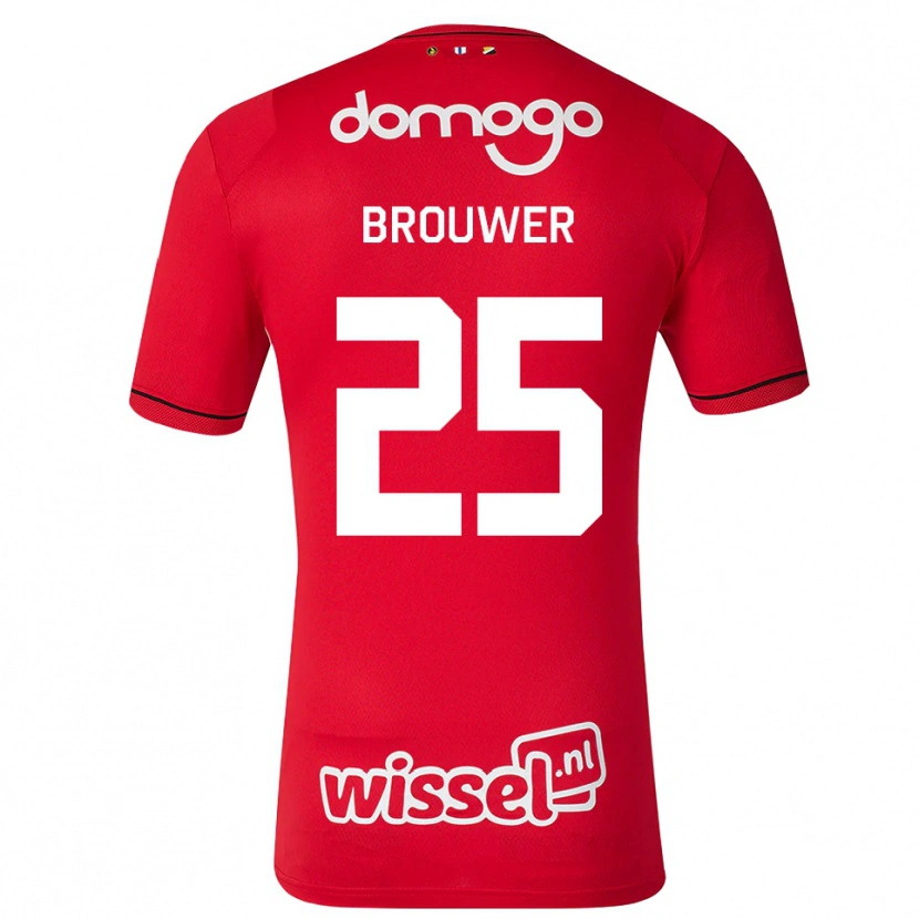Danxen Damen Michael Brouwer #25 Rot Weiß Schwarz Heimtrikot Trikot 2026/27 T-Shirt Schweiz