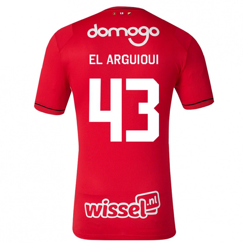 Danxen Damen Rafik El Arguioui #43 Rot Weiß Schwarz Heimtrikot Trikot 2026/27 T-Shirt Schweiz