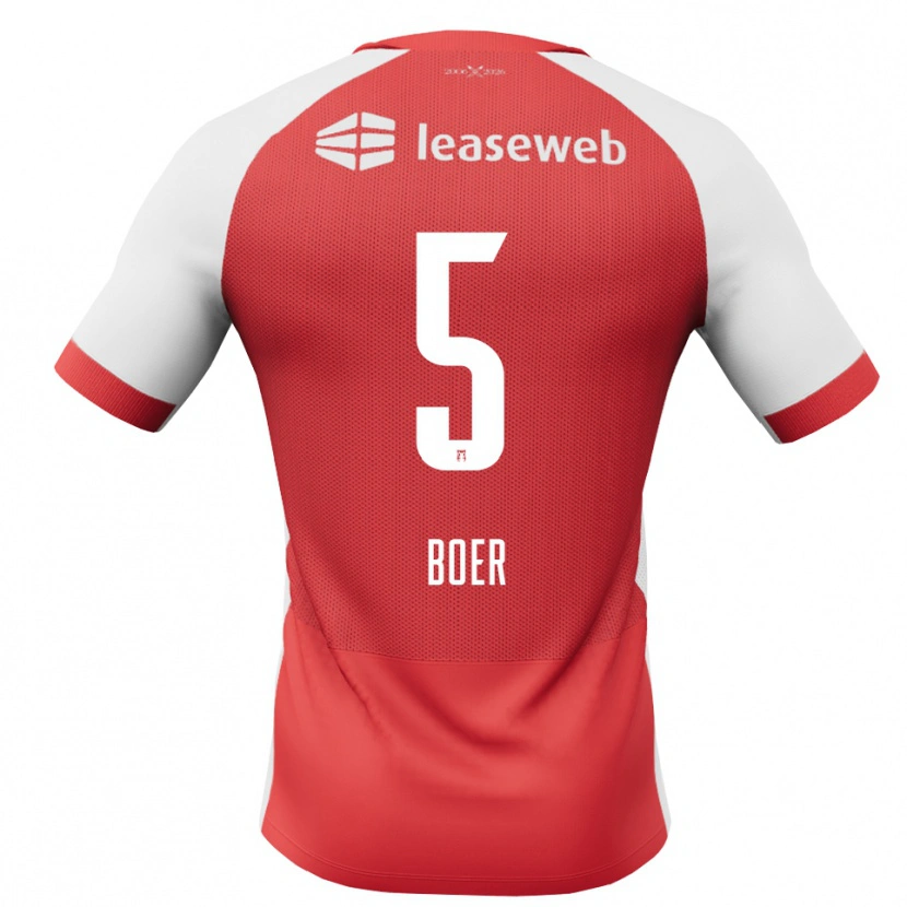 Danxen Damen Lars Boer #5 Rot Weiß Schwarz Heimtrikot Trikot 2026/27 T-Shirt Schweiz