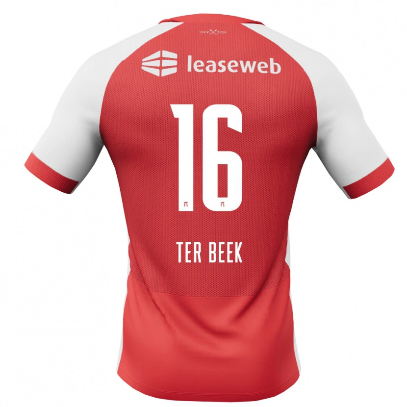 Danxen Damen Kai Ter Beek #16 Rot Weiß Schwarz Heimtrikot Trikot 2026/27 T-Shirt Schweiz