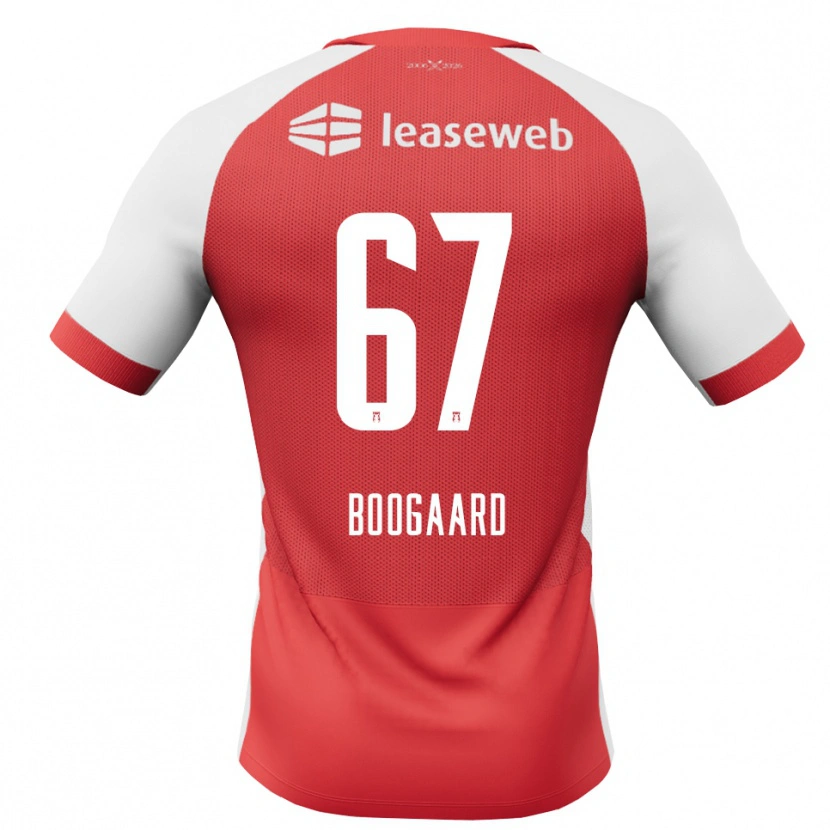 Danxen Damen Kasper Boogaard #67 Rot Weiß Schwarz Heimtrikot Trikot 2026/27 T-Shirt Schweiz
