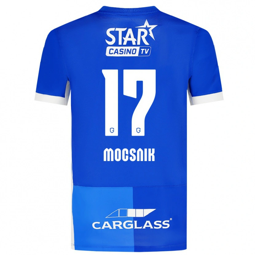 Danxen Damen Manu Mocsnik #17 Mittelblau Königlichblau Weiß Heimtrikot Trikot 2026/27 T-Shirt Schweiz