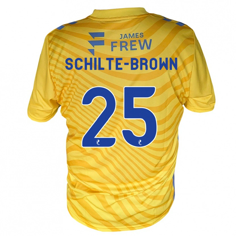 Danxen Damen Ethan Schilte-Brown #25 Königsblau Gelb Auswärtstrikot Trikot 2026/27 T-Shirt Schweiz
