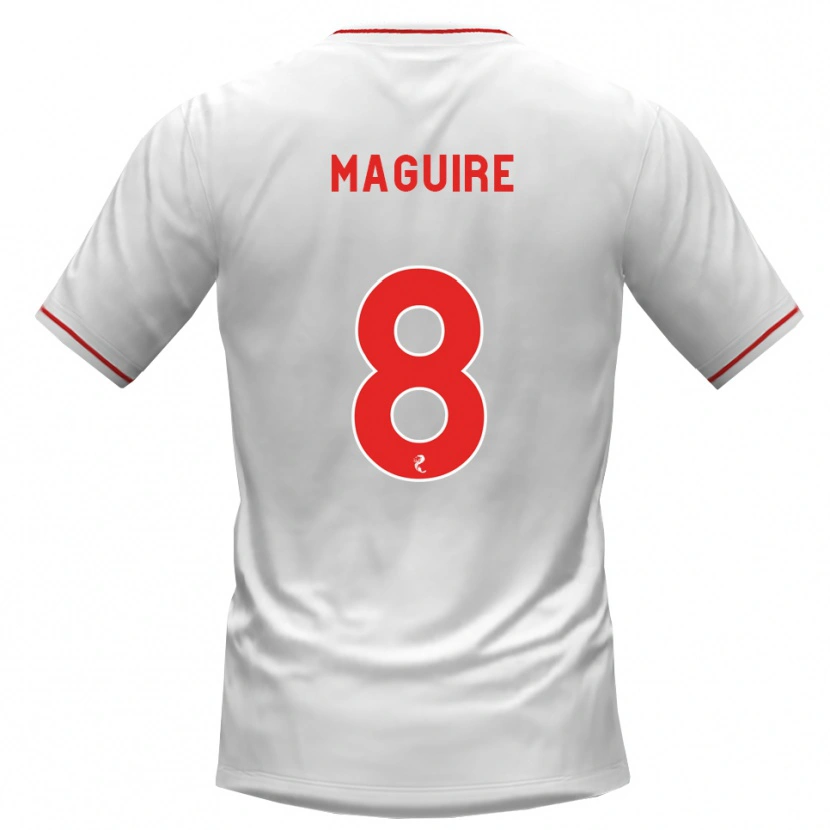 Danxen Damen Ciaran Maguire #8 Weiß Rot Auswärtstrikot Trikot 2026/27 T-Shirt Schweiz
