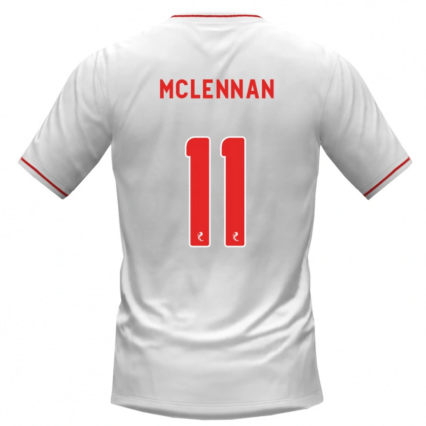 Danxen Damen Connor Mclennan #11 Weiß Rot Auswärtstrikot Trikot 2026/27 T-Shirt Schweiz