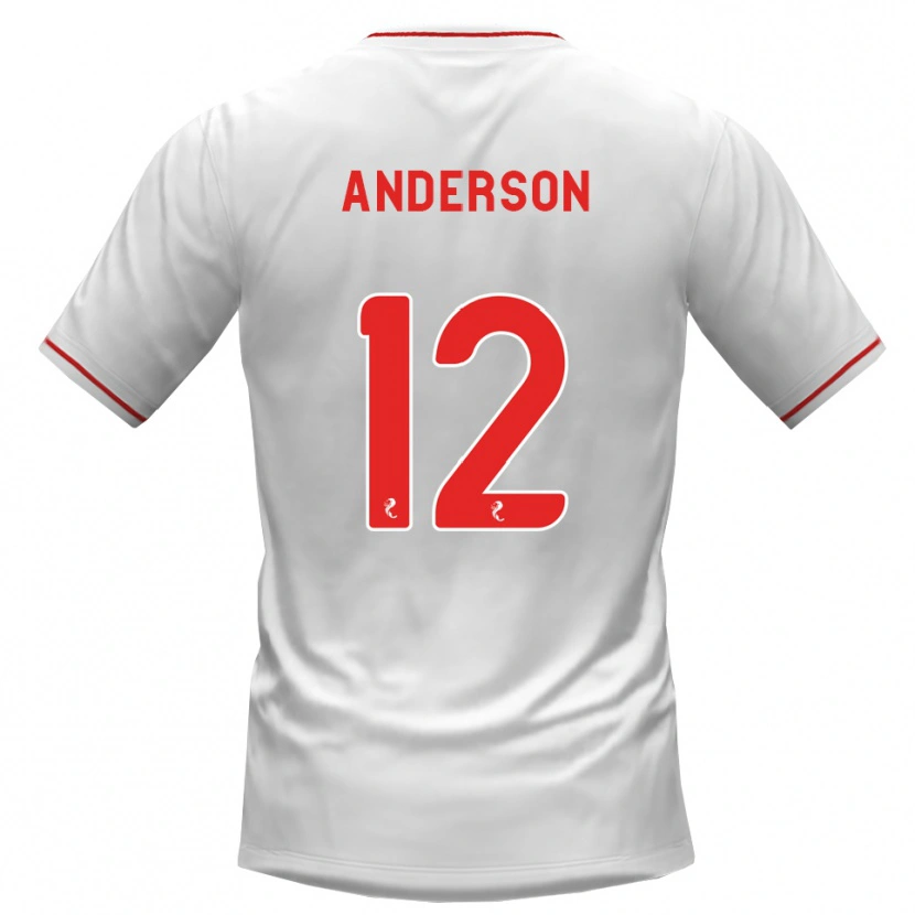 Danxen Damen Rhys Anderson #12 Weiß Rot Auswärtstrikot Trikot 2026/27 T-Shirt Schweiz