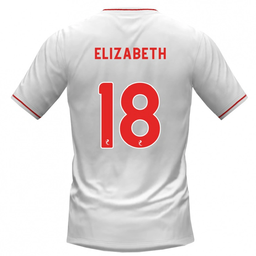 Danxen Damen Ashley Elizabeth #18 Weiß Rot Auswärtstrikot Trikot 2026/27 T-Shirt Schweiz