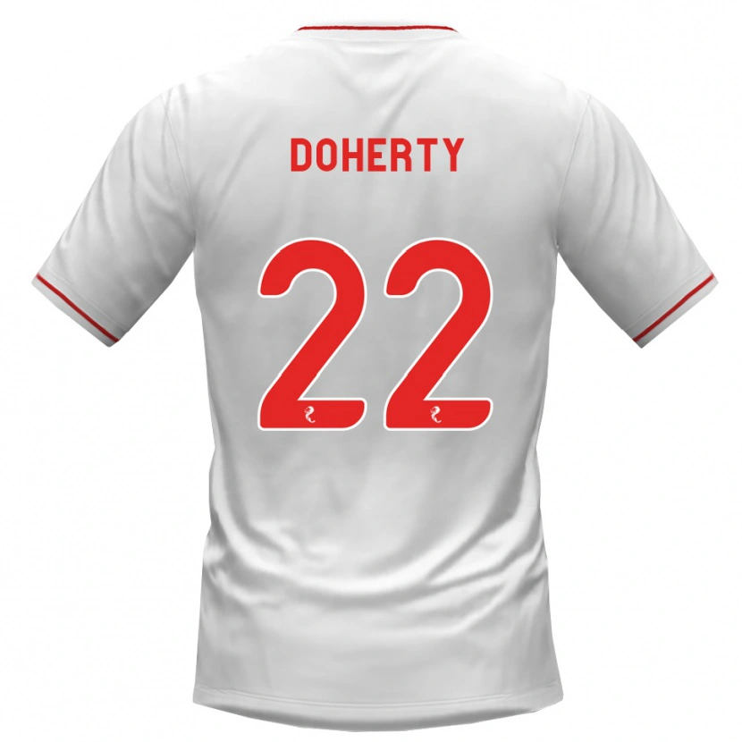 Danxen Damen Jordan Doherty #22 Weiß Rot Auswärtstrikot Trikot 2026/27 T-Shirt Schweiz