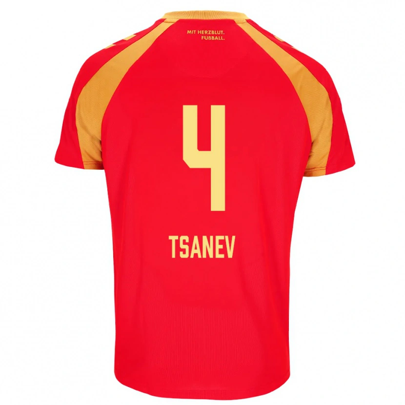 Danxen Damen Simeon Tsanev #4 Rot Orange Schwarz Auswärtstrikot Trikot 2026/27 T-Shirt Schweiz