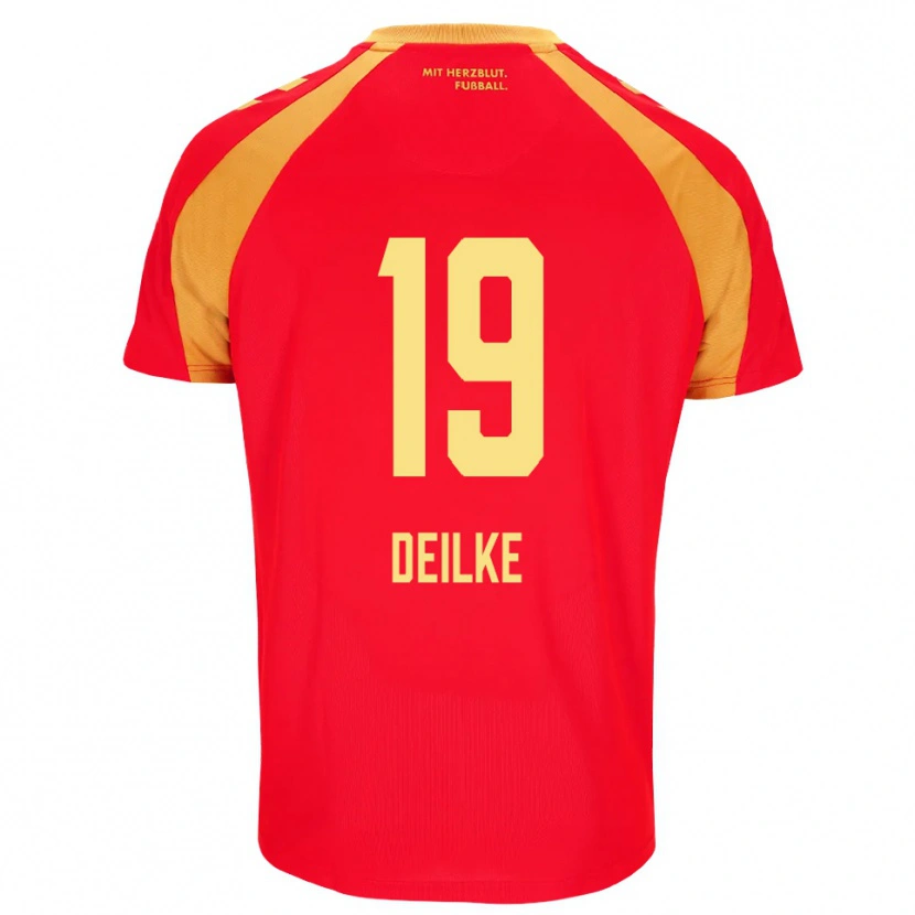 Danxen Damen Flemming Deilke #19 Rot Orange Schwarz Auswärtstrikot Trikot 2026/27 T-Shirt Schweiz
