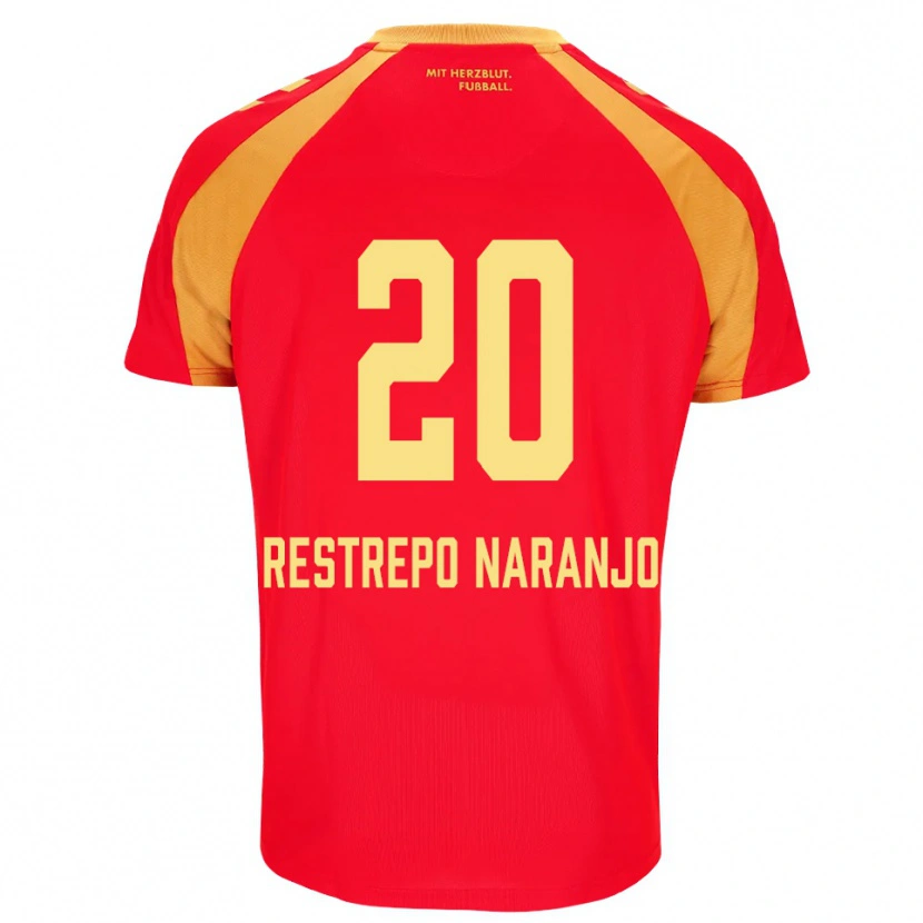 Danxen Damen Pedro Restrepo Naranjo #20 Rot Orange Schwarz Auswärtstrikot Trikot 2026/27 T-Shirt Schweiz