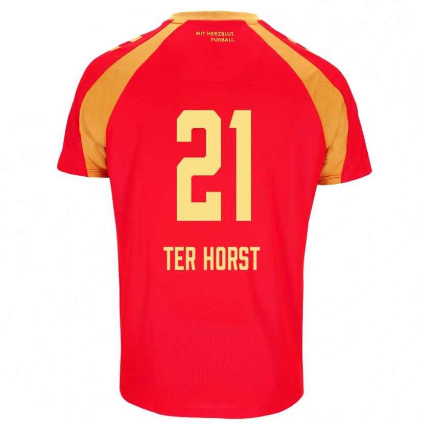 Danxen Damen Jano Ter Horst #21 Rot Orange Schwarz Auswärtstrikot Trikot 2026/27 T-Shirt Schweiz