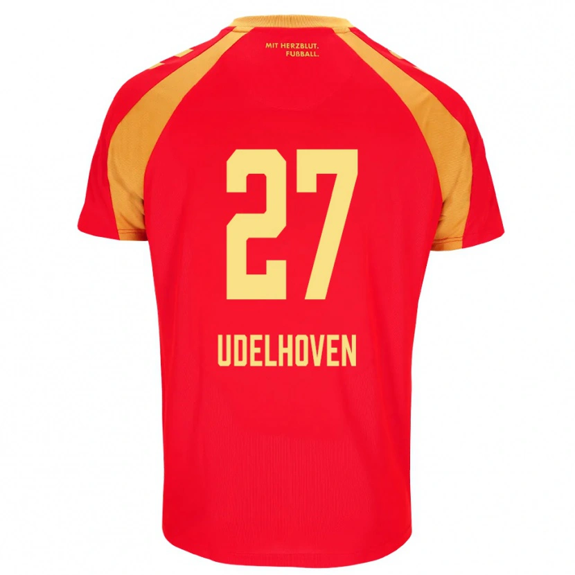 Danxen Damen Joel Udelhoven #27 Rot Orange Schwarz Auswärtstrikot Trikot 2026/27 T-Shirt Schweiz