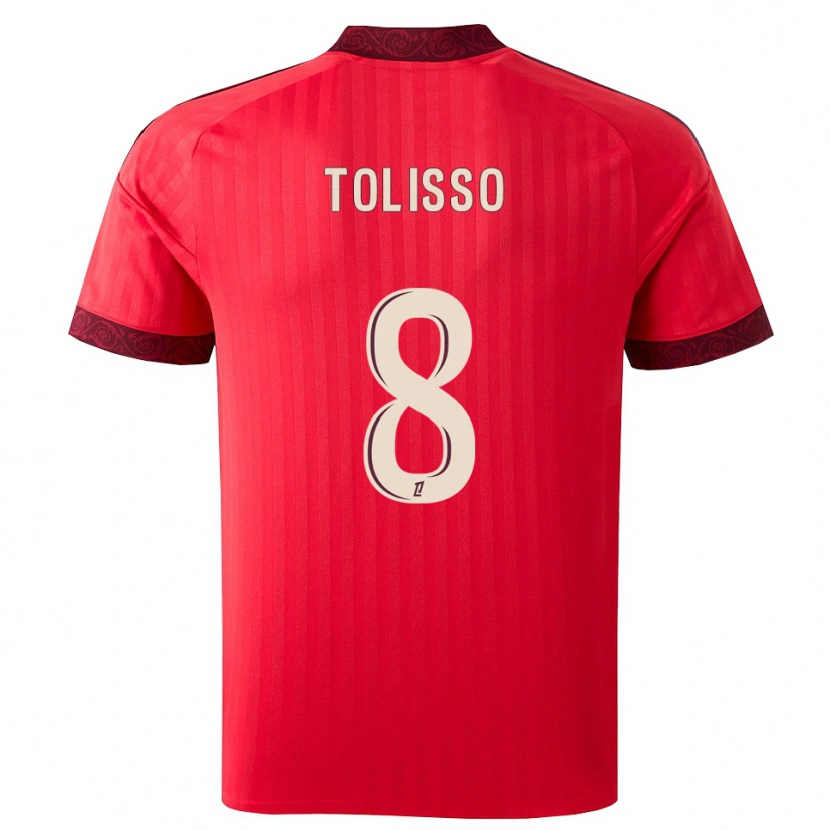 Danxen Damen Corentin Tolisso #8 Burgund Rot Weiß Auswärtstrikot Trikot 2026/27 T-Shirt Schweiz