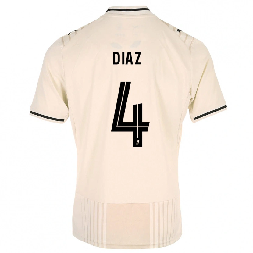 Danxen Damen Junior Diaz #4 Altgold Schwarz Antikweiß Auswärtstrikot Trikot 2026/27 T-Shirt Schweiz