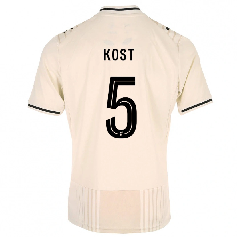 Danxen Damen Enzo Kost #5 Altgold Schwarz Antikweiß Auswärtstrikot Trikot 2026/27 T-Shirt Schweiz