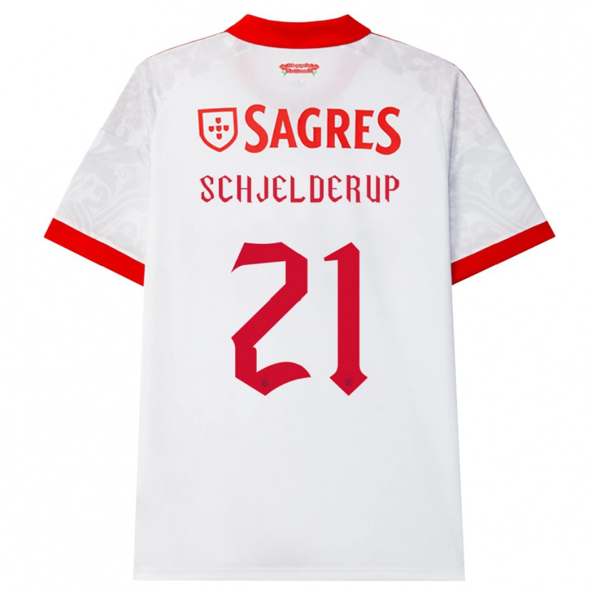 Danxen Damen Andreas Schjelderup #21 Weiß Rot Gelb Auswärtstrikot Trikot 2026/27 T-Shirt Schweiz