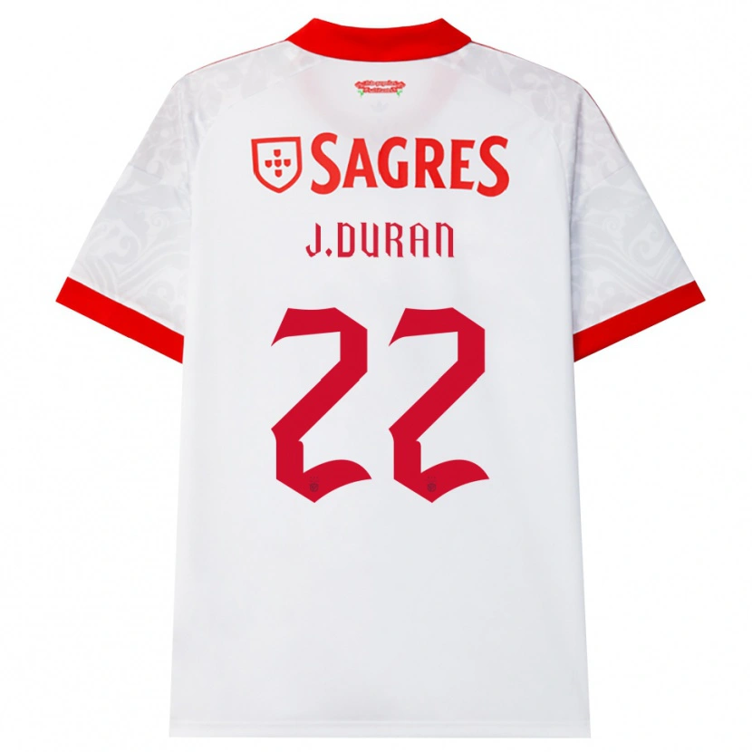 Danxen Damen Jhon Durán #22 Weiß Rot Gelb Auswärtstrikot Trikot 2026/27 T-Shirt Schweiz