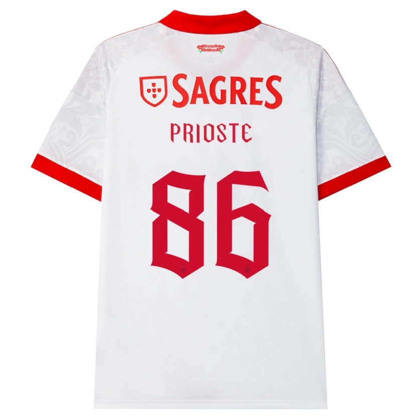 Danxen Damen Diogo Prioste #86 Weiß Rot Gelb Auswärtstrikot Trikot 2026/27 T-Shirt Schweiz