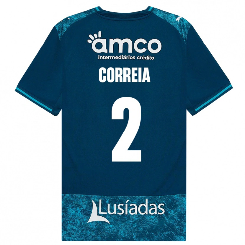 Danxen Damen Nuno Correia #2 Dunkelschiefergrau Mitteltuerkis Auswärtstrikot Trikot 2026/27 T-Shirt Schweiz