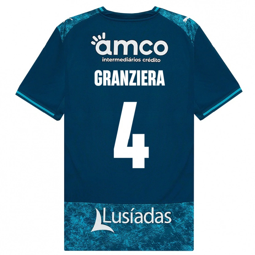 Danxen Damen Emanuele Granziera #4 Dunkelschiefergrau Mitteltuerkis Auswärtstrikot Trikot 2026/27 T-Shirt Schweiz