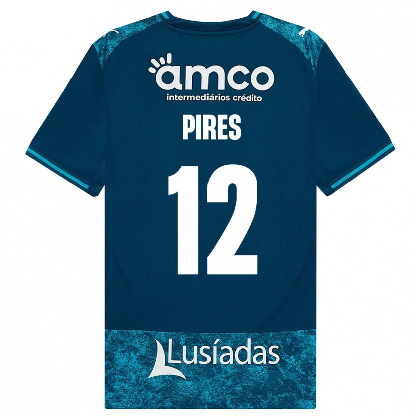 Danxen Damen Hugo Pires #12 Dunkelschiefergrau Mitteltuerkis Auswärtstrikot Trikot 2026/27 T-Shirt Schweiz