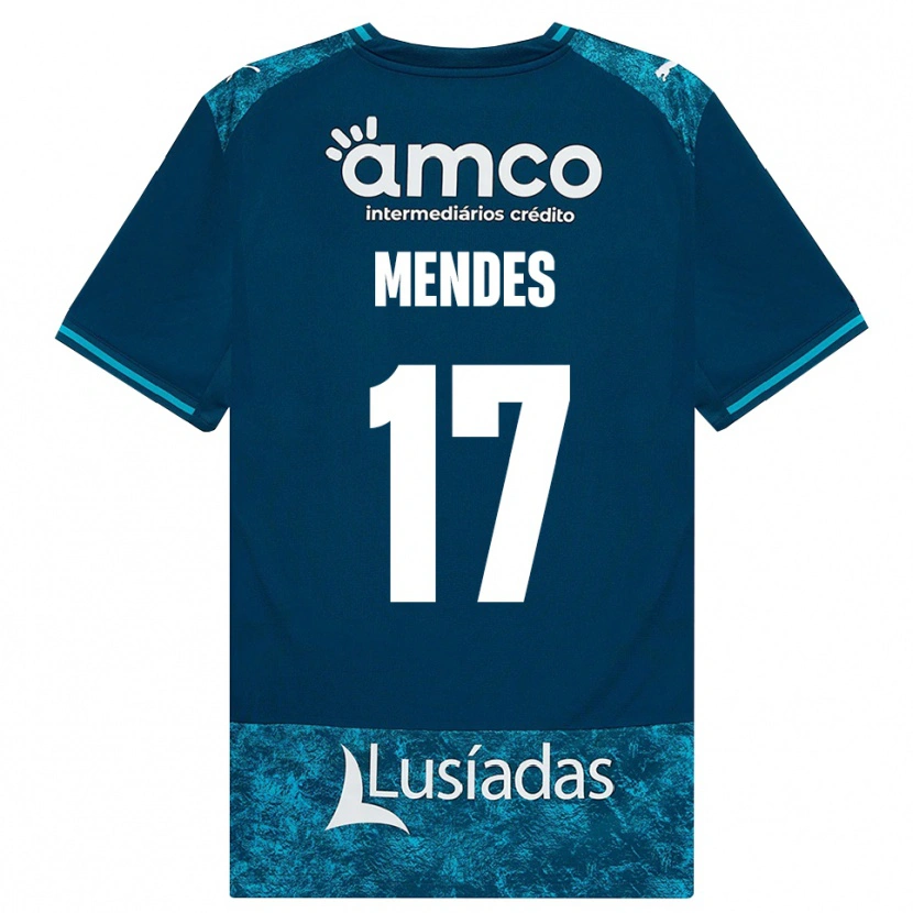 Danxen Damen Joe Mendes #17 Dunkelschiefergrau Mitteltuerkis Auswärtstrikot Trikot 2026/27 T-Shirt Schweiz