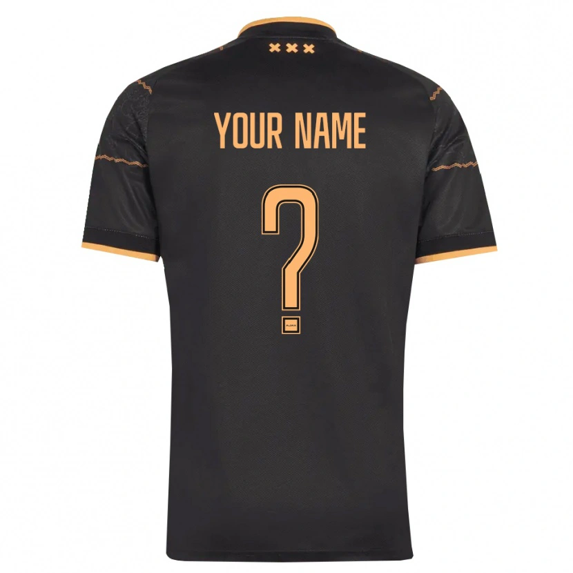 Danxen Damen Ihren Namen #0 Schwarz Orange Auswärtstrikot Trikot 2026/27 T-Shirt Schweiz