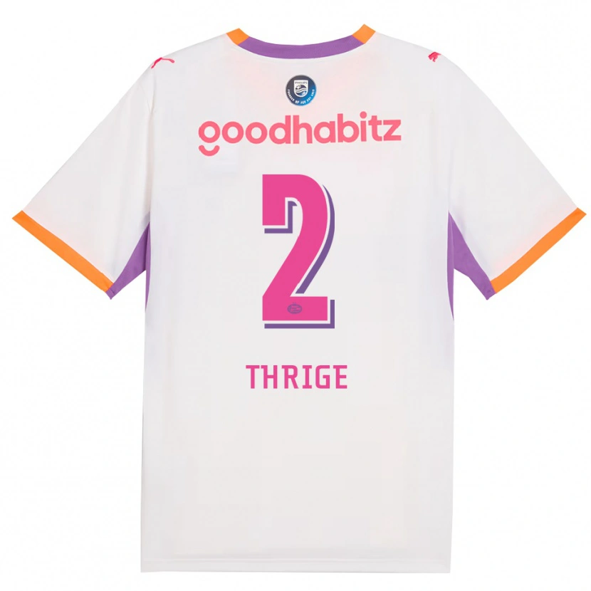 Danxen Damen Sara Thrige #2 Weiß Violett Orange Auswärtstrikot Trikot 2026/27 T-Shirt Schweiz