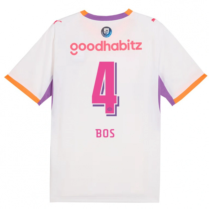 Danxen Damen Floris Bos #4 Weiß Violett Orange Auswärtstrikot Trikot 2026/27 T-Shirt Schweiz