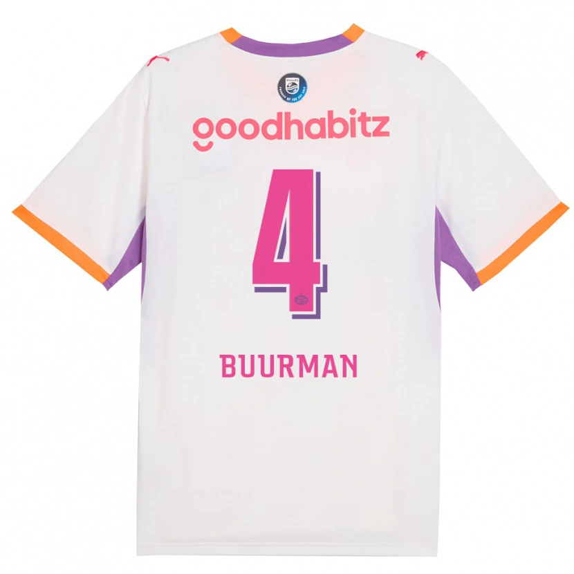 Danxen Damen Veerle Buurman #4 Weiß Violett Orange Auswärtstrikot Trikot 2026/27 T-Shirt Schweiz