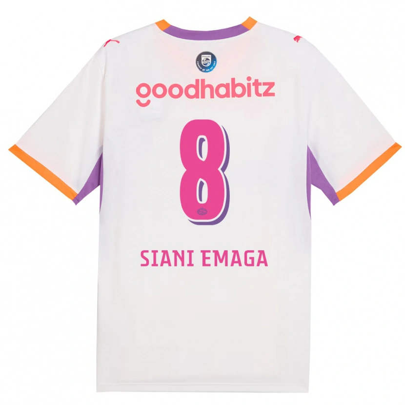 Danxen Damen Ezechiel Siani Emaga #8 Weiß Violett Orange Auswärtstrikot Trikot 2026/27 T-Shirt Schweiz