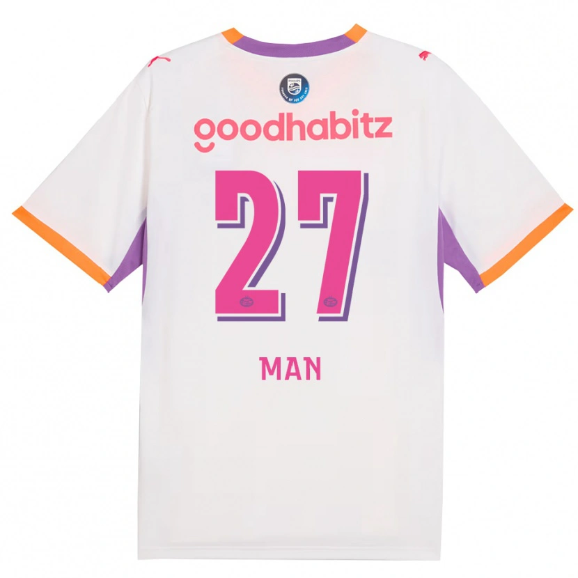 Danxen Damen Dennis Man #27 Weiß Violett Orange Auswärtstrikot Trikot 2026/27 T-Shirt Schweiz