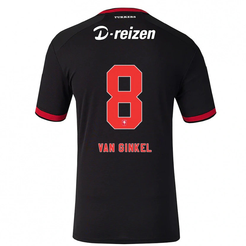 Danxen Damen Danique Van Ginkel #8 Rot Weiß Schwarz Auswärtstrikot Trikot 2026/27 T-Shirt Schweiz