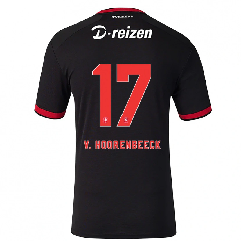 Danxen Damen Alec Van Hoorenbeeck #17 Rot Weiß Schwarz Auswärtstrikot Trikot 2026/27 T-Shirt Schweiz
